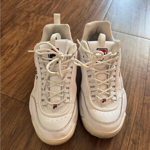 Women’s White Fila Sneakers